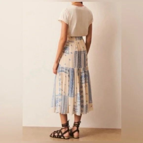 NWT BA&SH Isko Blouse and Skirt In Bandana Print- size Medium - Picture 8 of 15